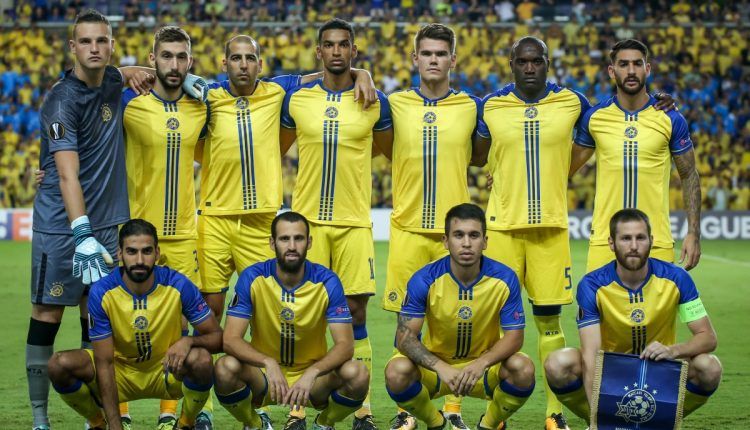 Blackman y Babin juntos en el once inicial del Maccabi la pasada temporada para medirse al Villarreal en la UEL