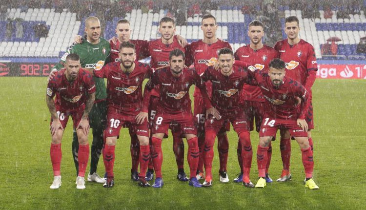 XI inicial de Osasuna frente al Dépor