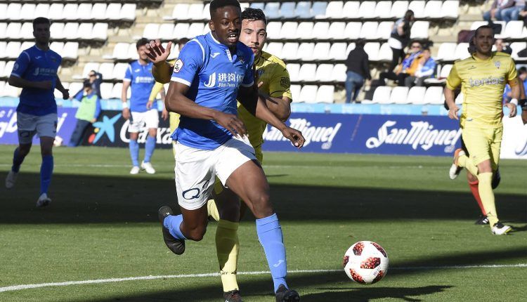 Lance del partido entre el Lleida y la SD Ejea