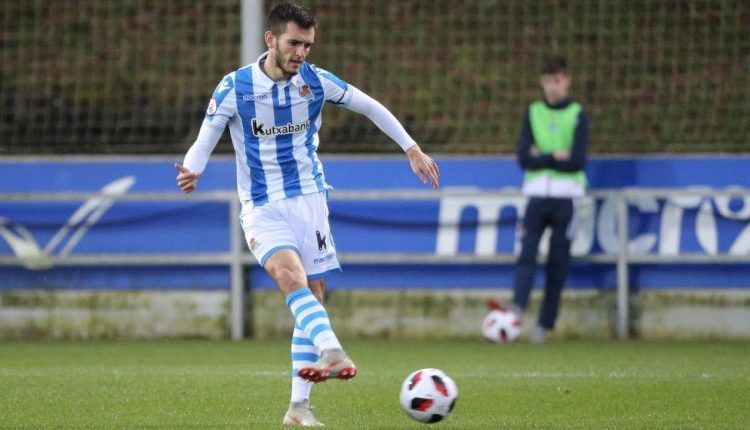 Adrián Lapeña en su etapa en el filial de la Real Sociedad