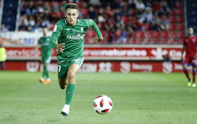 Pedro Díaz en el encuentro de Copa del Rey frente al CD Numancia en Los Pajaritos