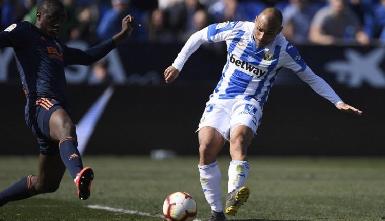 Braithwaite a punto de marcar su último gol con el Leganés