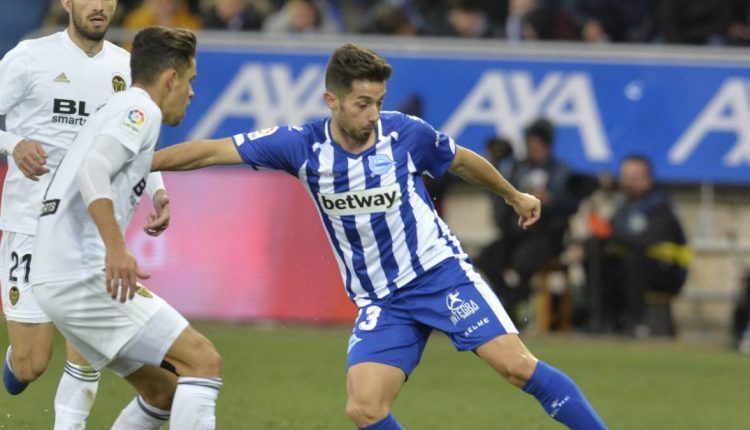 Jony en un encuentro con el Deportivo Alavés