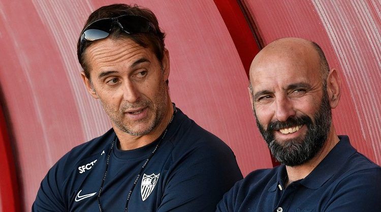 Monchi junto a Lopetegui