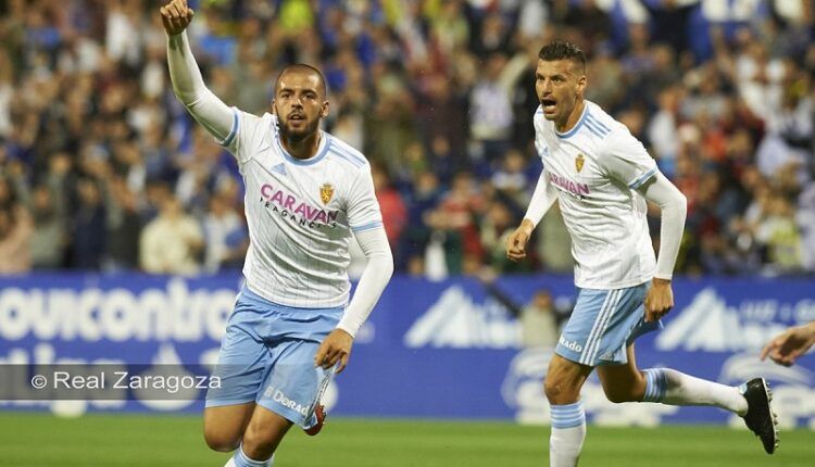 Verdasca celebra uno de sus goles con la camiseta del Real Zaragoza