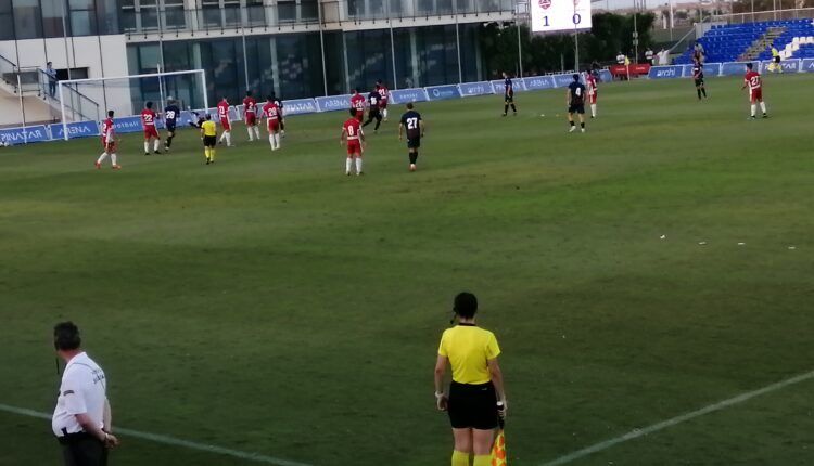 Lance del encuentro entre Levante y Almería en Pinatar