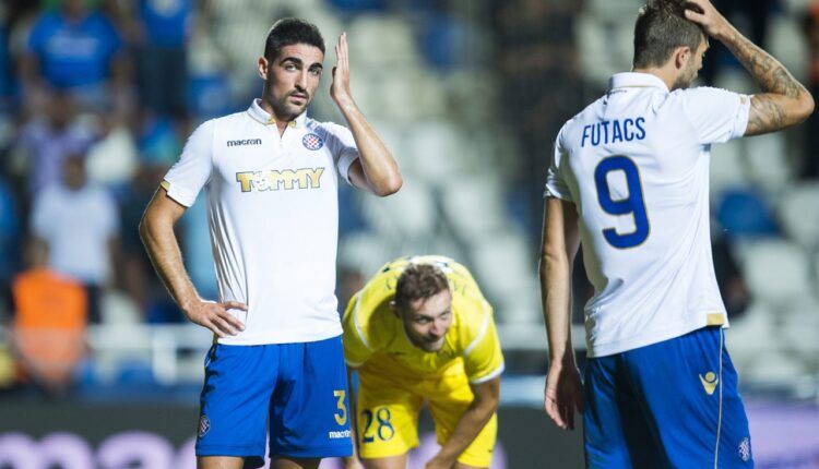 Borja López en un encuentro con el Hadjuk Split