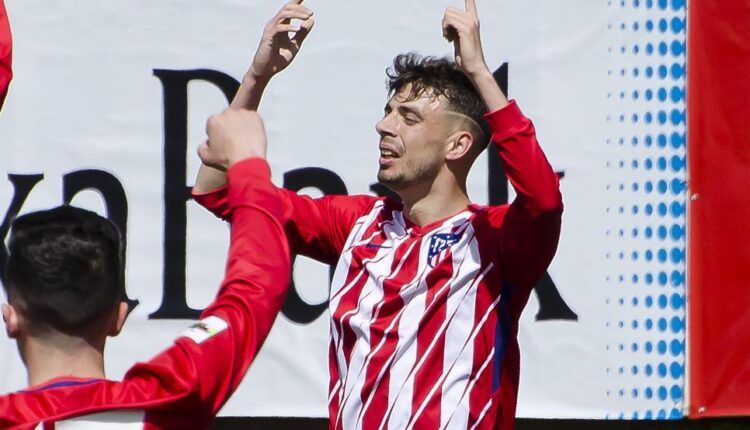 Cristian Rodríguez con el filial del Atlético