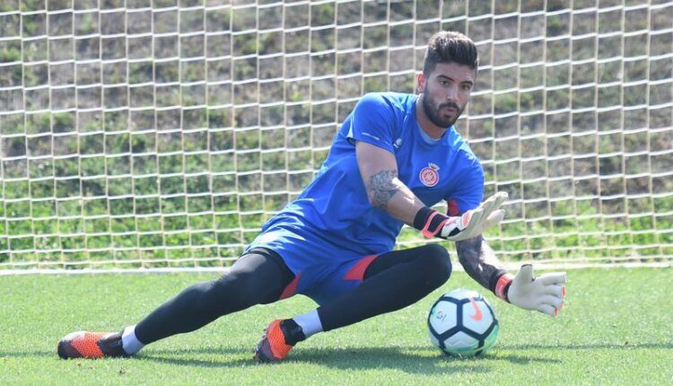 José Aurelio en un entrenamiento con el Girona