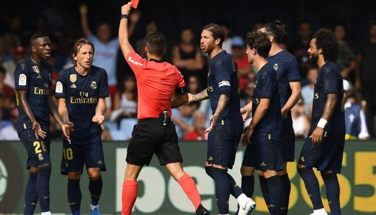 Luka Modric vio la tarjeta roja en el encuentro frente al Celta de Vigo