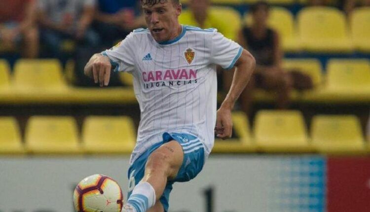 Pep Biel en un partido con el Real Zaragoza la pasada temporada