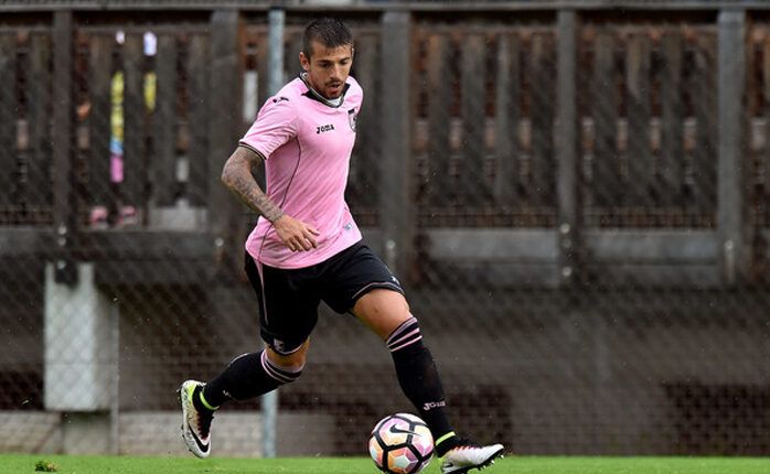 Aleksandar Trajkovski en su etapa en el Palermo