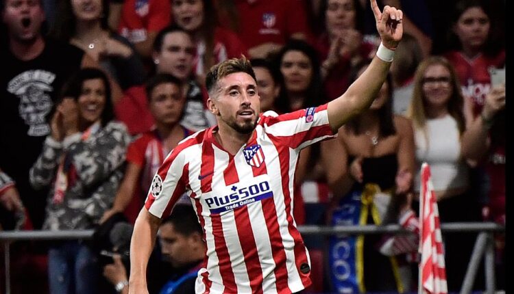 Héctor Herrera celebra su tanto con el Atlético en el último minuto frente a la Juventus