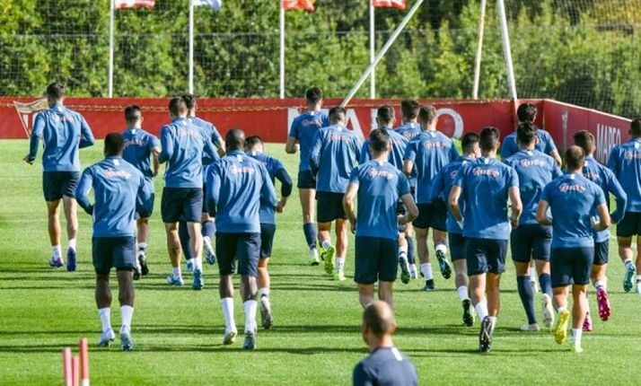 Enrenamiento del Sporting. 1 de Octubre de 2019