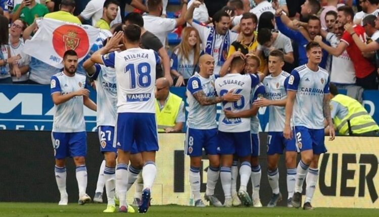 El Zaragoza celebra un gol esta campaña