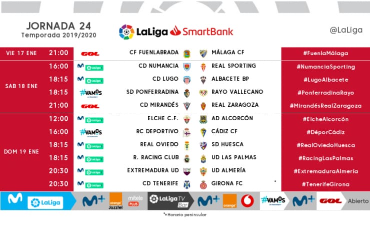 Horarios jornada 24