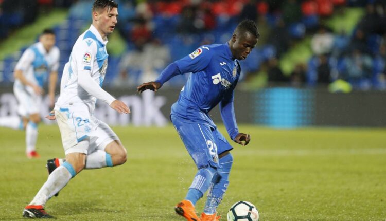 Amath N'Diaye en un encuentro con el Getafe