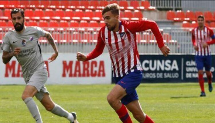 Darío Poveda con el Atlético 'B'