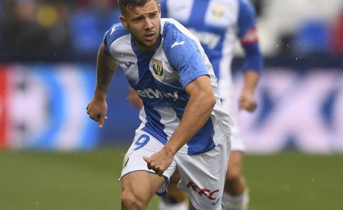 Aitor Ruibal en un partido con el Leganés esta campaña