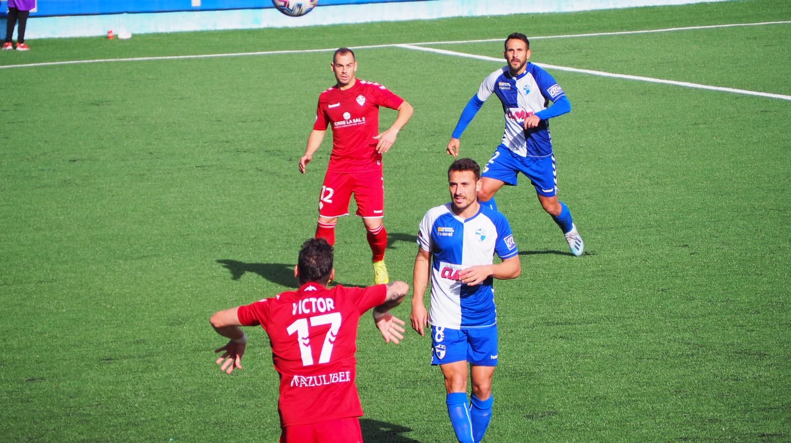 Lance del partido en el Pedro Sancho