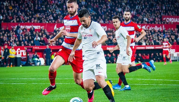 Nolito se dispone a marcar su gol | Imagen: Sevilla FC