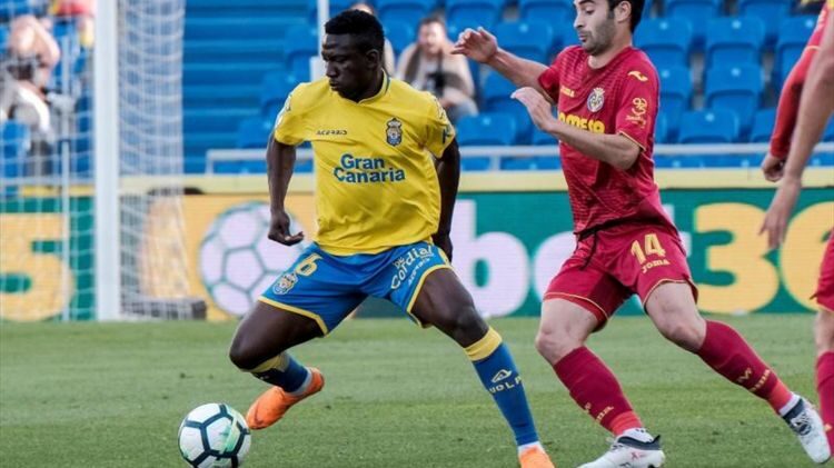 Etebo en un partido con la UD Las Palmas