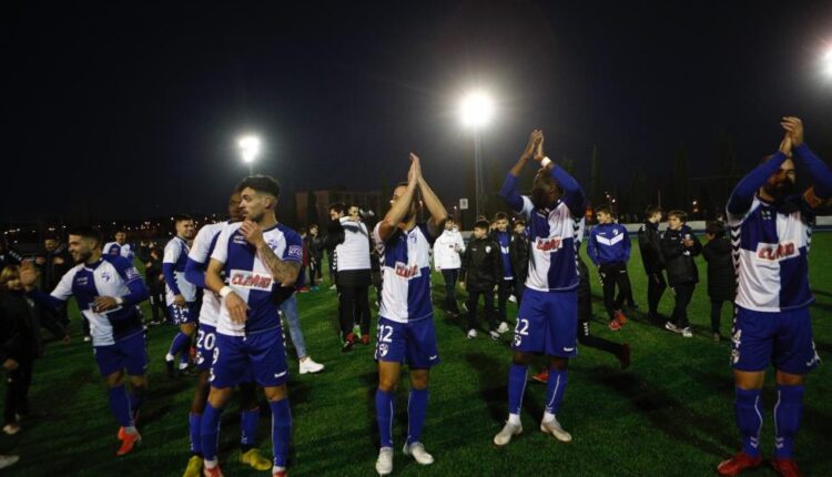 Celebración del Ebro al pasar de ronda en la Copa Del Rey.