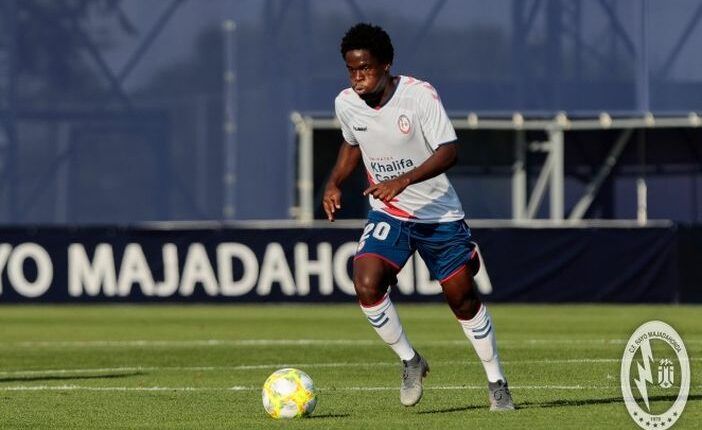 Jean Jules Mvondo en un partido con el Rayo Majadahonda