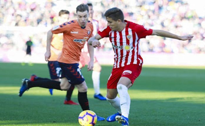 José Corpas en un partido en el Estadio de los Juegos del Mediterráneo