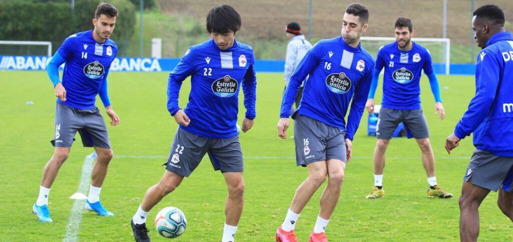 Deportivo en un entrenamiento