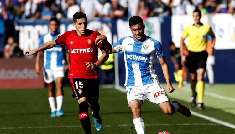 Lance entre el Leganés y Mallorca, dos de los equipos inmersos en la lucha por la permanencia