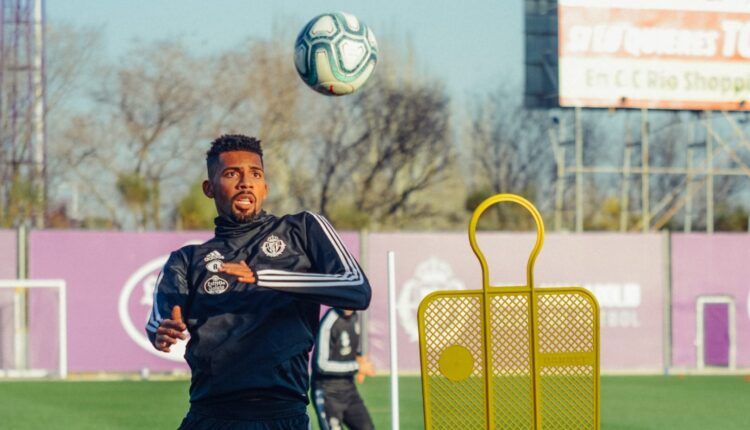 Matheus Fernandes en un entrenamiento el pasado curso con el Real Valladolid