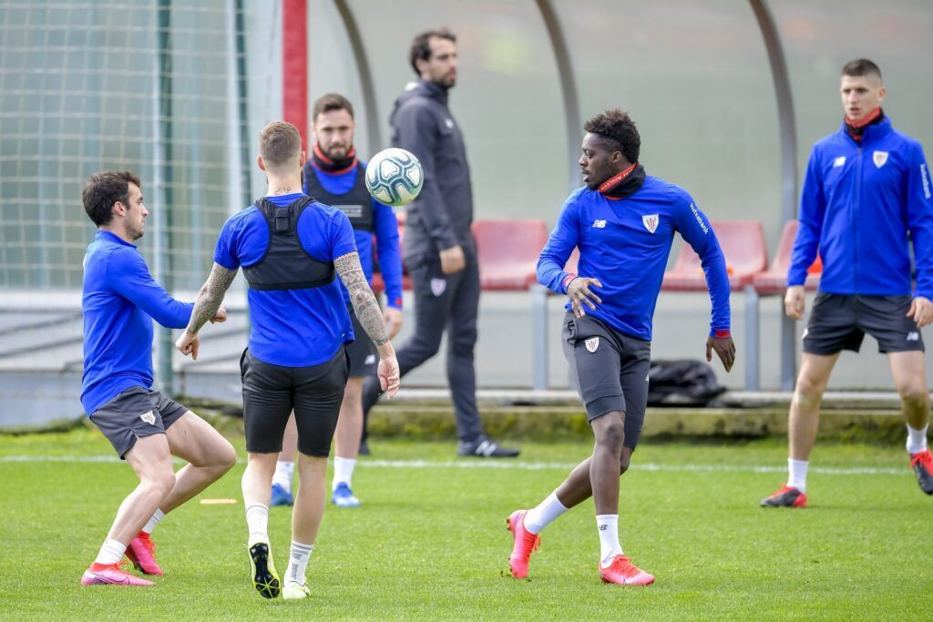 Una sesión de entrenamiento del Athletic