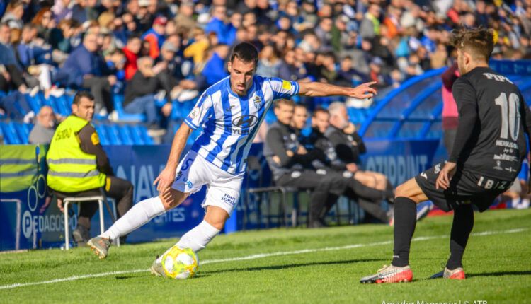 Borja San Emeterio en un partido con el Atlético Baleares