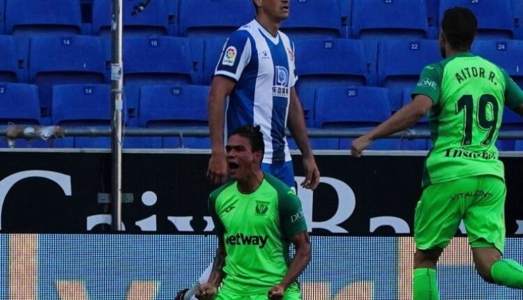 Jonathan Silva celebra el tanto del Leganés