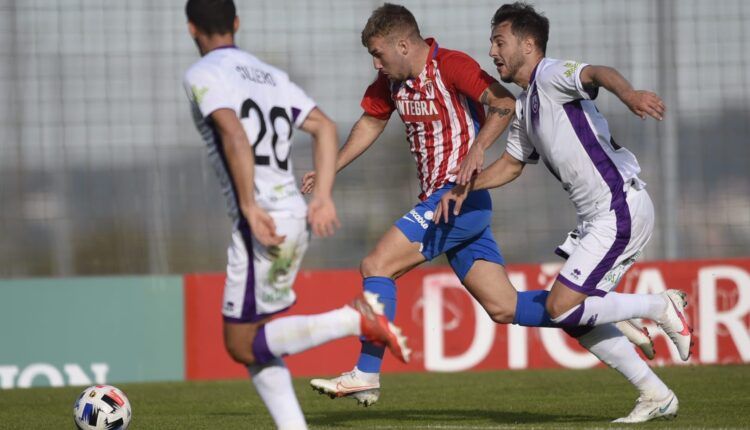 César García en el encuentro frente al CD Numancia