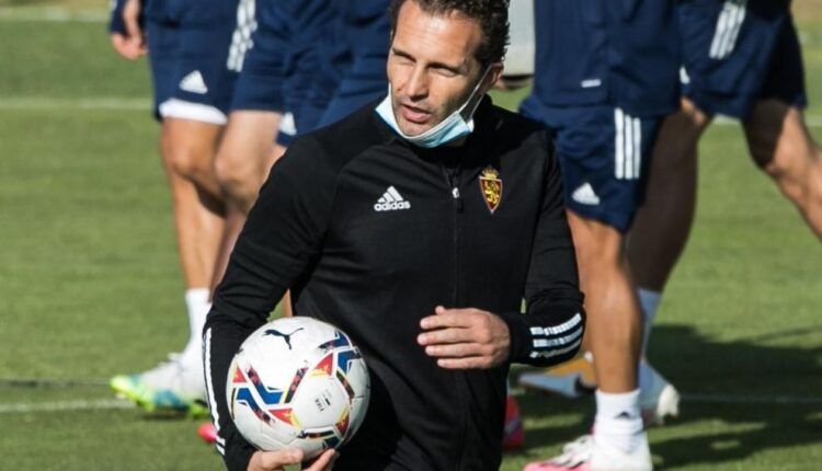 Rubén Baraja en un entrenamiento con el Real Zaragoza