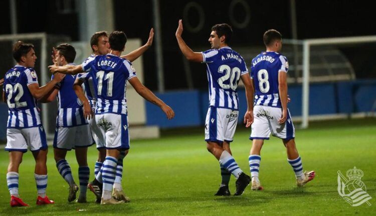 Celebración de un gol del Sanse