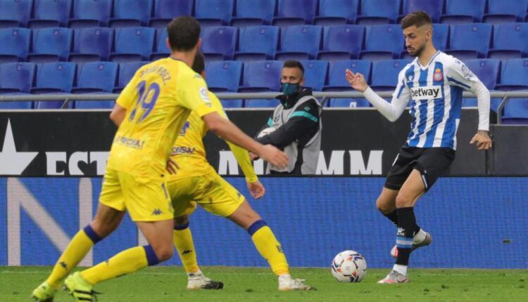 Vadillo en un partido con el RCD Espanyol