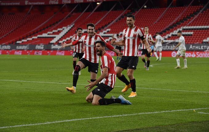 Celebración de un gol del Athletic