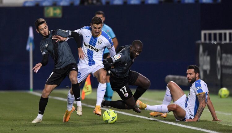 Lance de un partido del CD Leganés