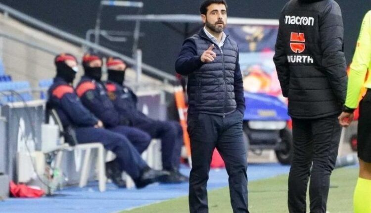 David Gallego en el partido del RCDE Stadium