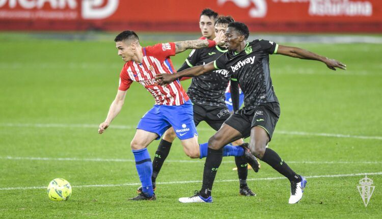 Djuka y Omeruo en un Sporting-Leganés