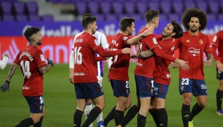 Osasuna celebra un gol en el Nuevo José Zorrilla