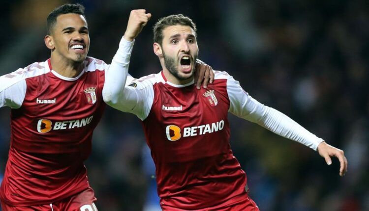 Abel Ruiz celebrando uno de sus goles con el Sporting de Braga