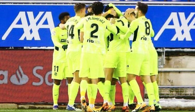 El Atlético celebra un gol