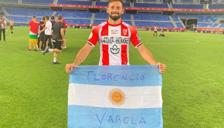 Damián Petcoff el día del ascenso en La Rosaleda