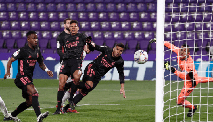 Casemiro marca un gol en un Real Valladolid Club de Fútbol - Real Madrid Club de Fútbol. Foto: Real Madrid Club de Fútbol.