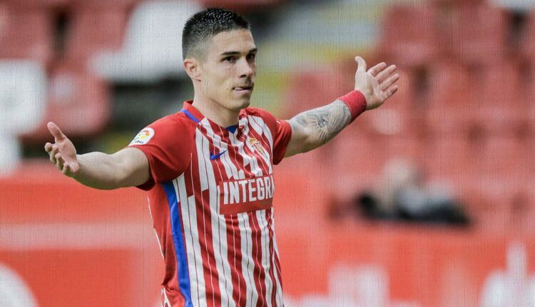 Djuka celebra el gol de la victoria frente al Málaga