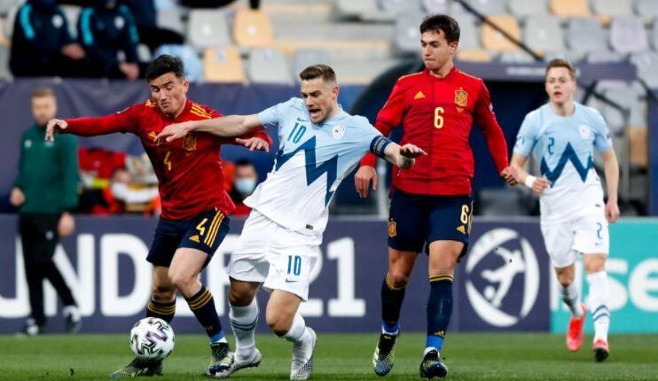 Lance del Eslovenia - España sub21 disputado en Maribor